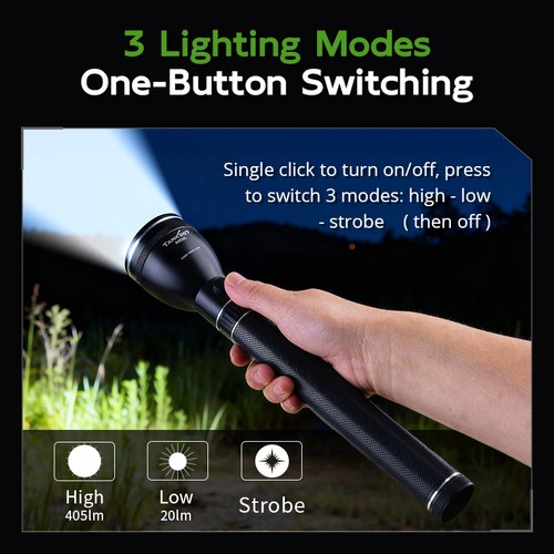 Black long flashlight high - long,